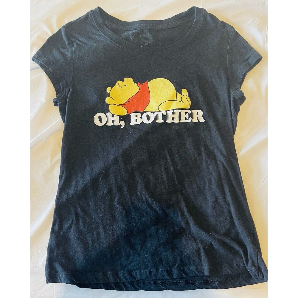 Disney Winnie the Pooh Oh, Bother Graphic T-Shirt Youth XL Black Short Sleeve